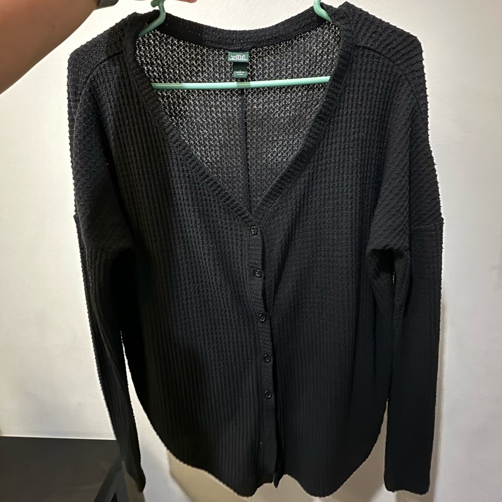 Black cardigan